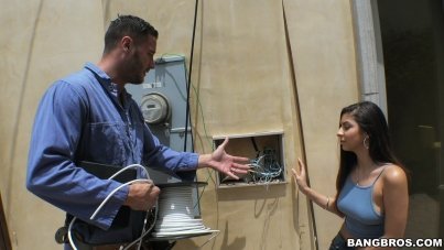 Bang Bros-Cable Guy And Petite Latina-FOXNXX.COM
