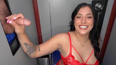 GloryholeSwallow-She'll Take All Shape And Sizes, Gabby Ravess-FOXNXX.COM