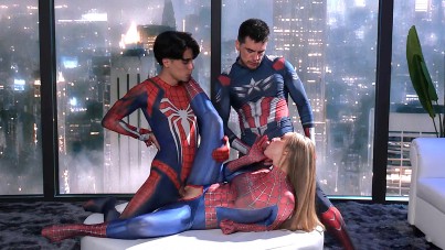 SexMex-Spider Girl Banged By Superheroes-FOXNXX.COM